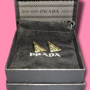 Gold Triangle Earrings